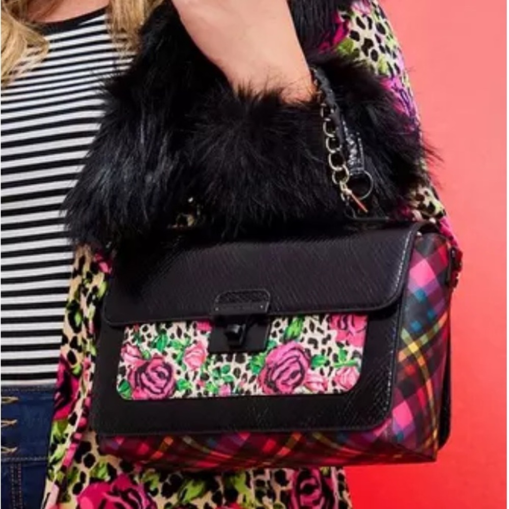 Torrid x Betsey Johnson Satchel Bag - Plaid Floral